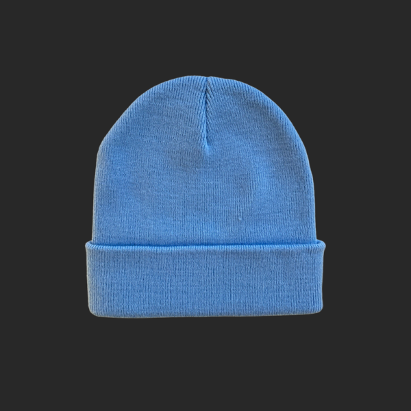 Bonnet à revers bleu ciel