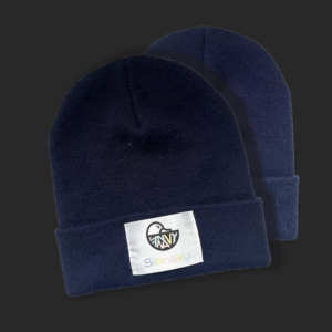 Bonnet à revers bleu marine
