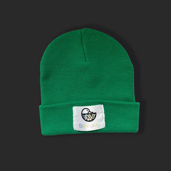 Bonnet à revers vert