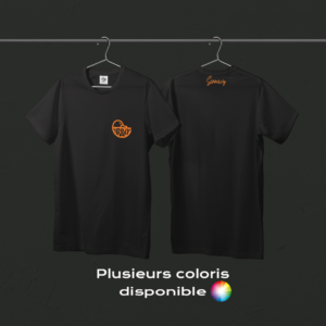 Tee-shirt noir CANARD sur le coeur