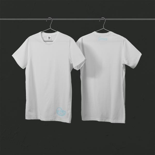 Tee-shirt blanc CANARD sur le bas