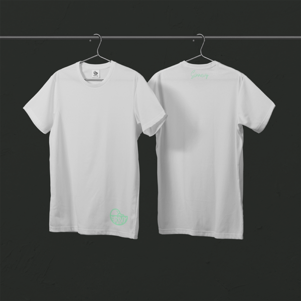 Tee-shirt blanc CANARD sur le bas