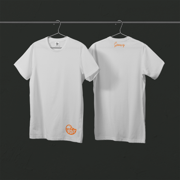Tee-shirt blanc CANARD sur le bas