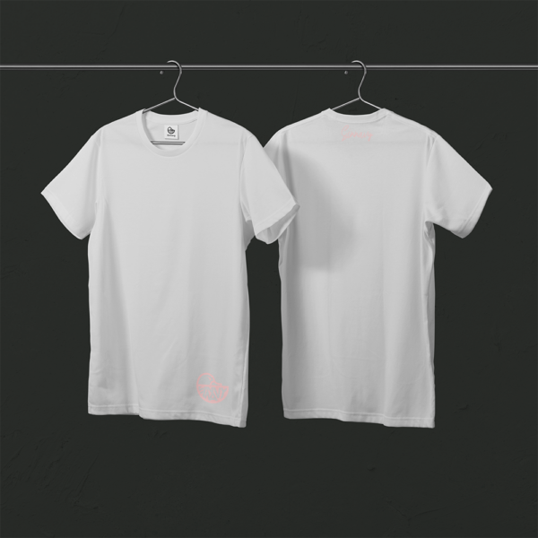 Tee-shirt blanc CANARD sur le bas