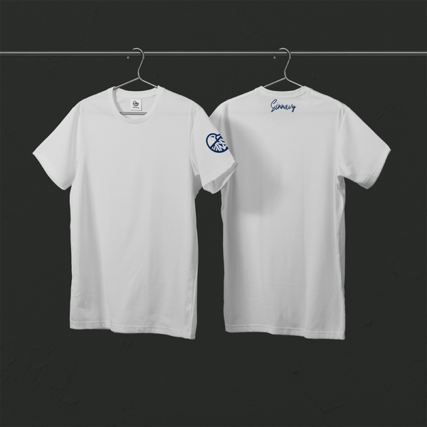 Tee-shirt blanc CANARD sur la manche