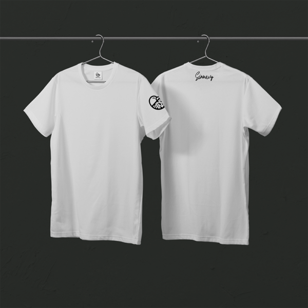 Tee-shirt blanc CANARD sur la manche