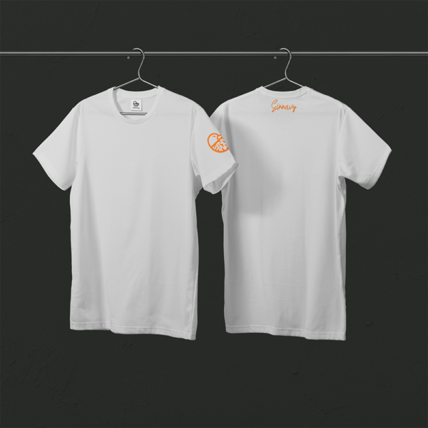 Tee-shirt blanc CANARD sur la manche