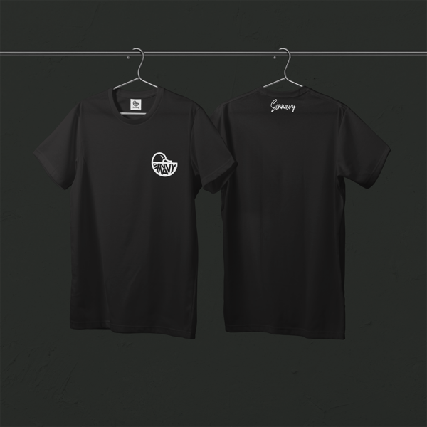 Tee-shirt noir CANARD sur le coeur