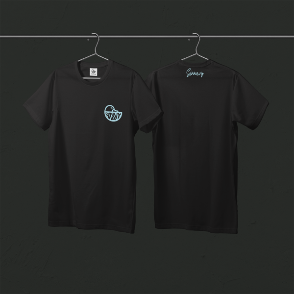 Tee-shirt noir CANARD sur le coeur