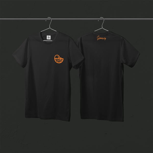 Tee-shirt noir CANARD sur le coeur