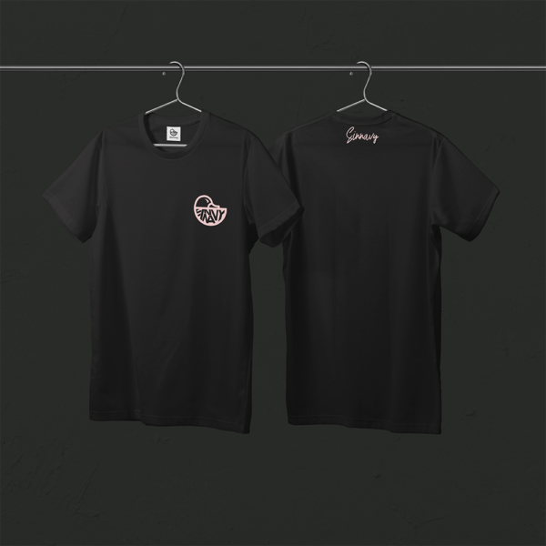Tee-shirt noir CANARD sur le coeur
