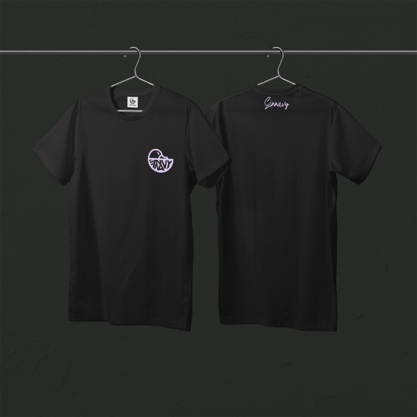 Tee-shirt noir CANARD sur le coeur