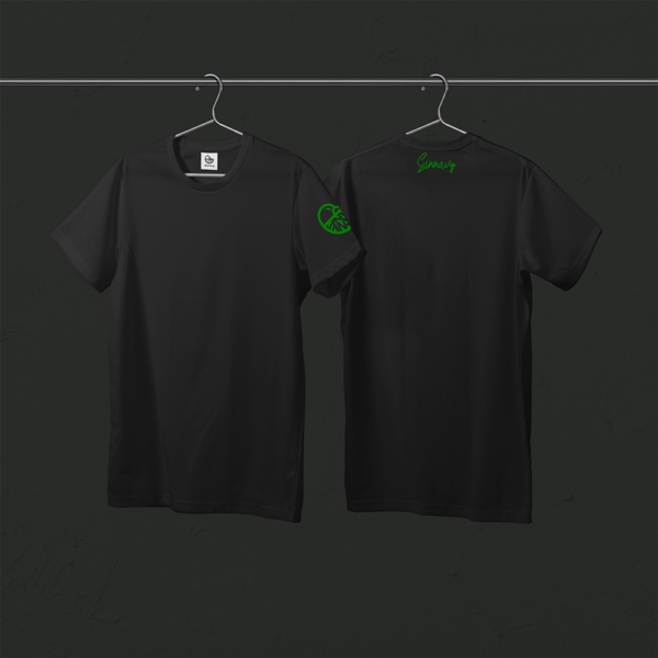 Tee-shirt noir CANARD sur la manche