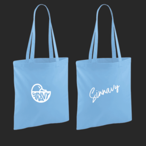 Sac en coton bleu ciel
