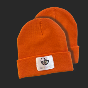 Bonnet à revers orange