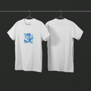 Tee-shirt blanc avec motifs Sinnavy éparpillés