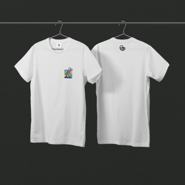 Tee-shirt blanc canard cool coloré (petit modèle) enfant