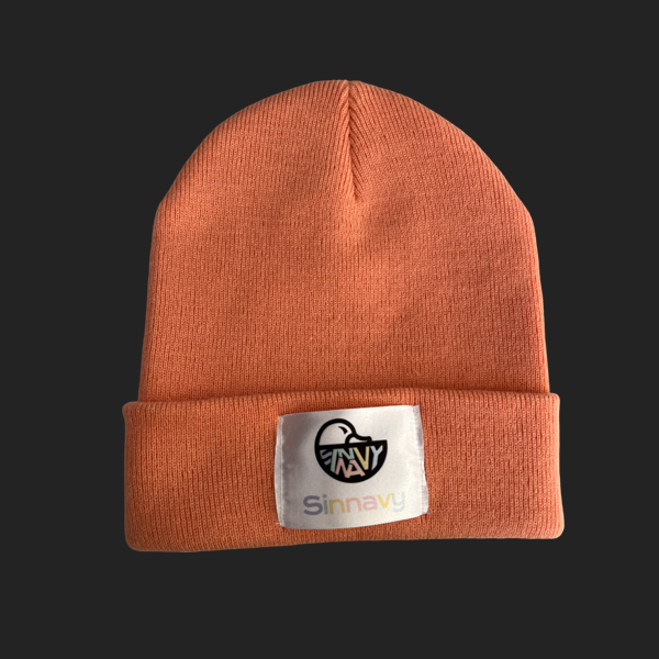 Bonnet à revers corail