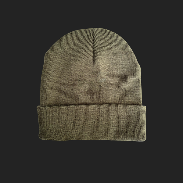 Bonnet à revers vert kaki