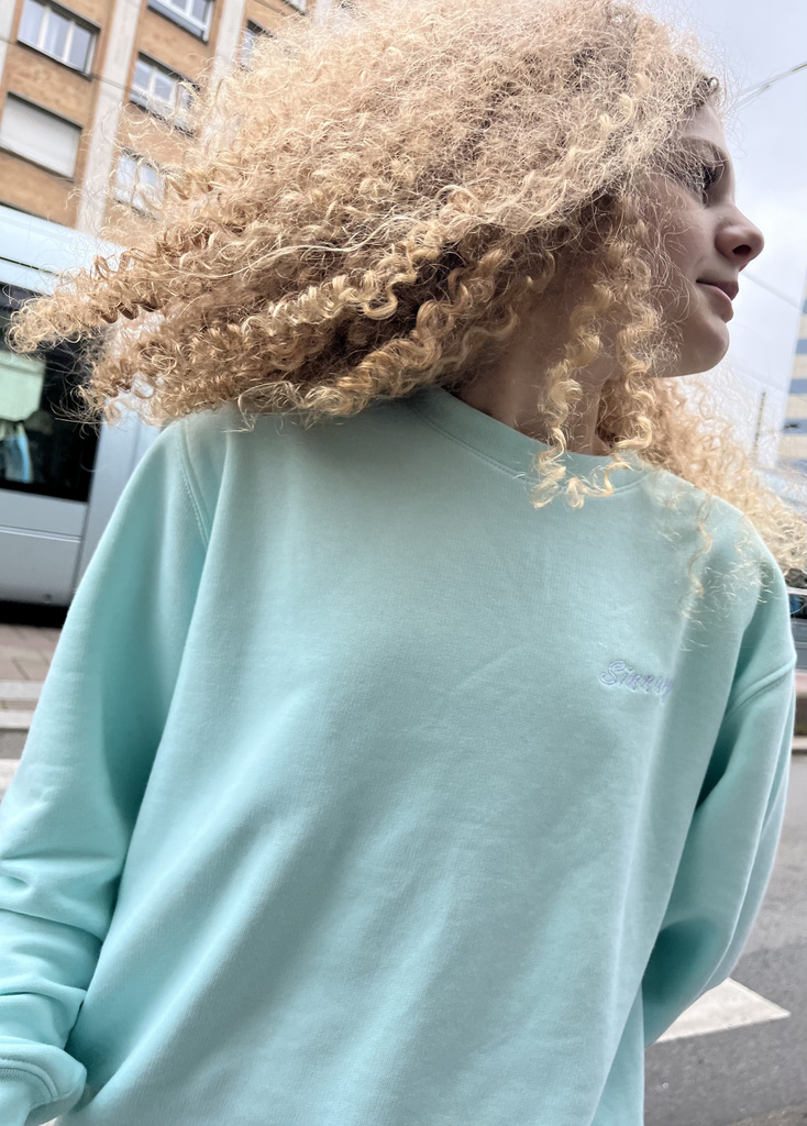 pull bleu clair